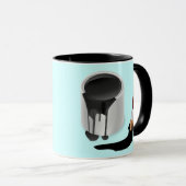 CREATIEF ONTWERP VAN ZWARTE SCHIJF EN PAINTBRUSH MOK (Voorkant rechts)