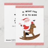 Creatief Paardrijden Kerstmis Feestdagenkaart (Voorkant / Achterkant)