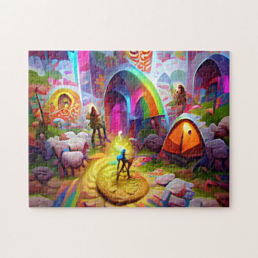 Creatief patroonpuzzel legpuzzel (Horizontaal)
