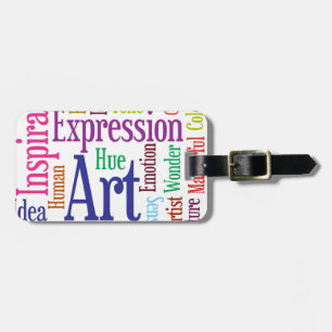 Creatief Persoon Kunst- en Inspiratie Woordwolk Bagagelabel