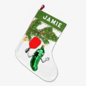 Creatief Pickleball Cadeau Grote Kerstsok (Voorkant (Hangend))