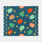 Creatief Pickleball Fleece Deken (Voorkant (Horizontaal))