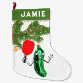 Creatief Pickleball Gift Grote Kerstsok (Voorkant)