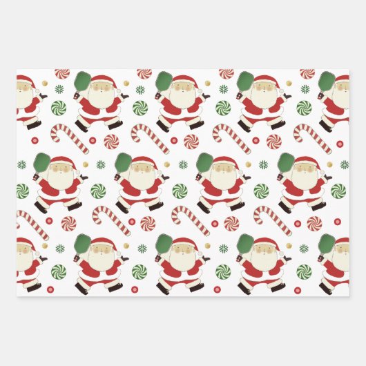 Creatief Pickleball Kerstmis vakantie cadeau Inpakpapier Vel (Voorkant)