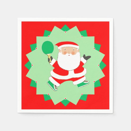 Creatief Ping-Pong kerstfeest Servet (Voorkant)