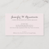 Creatief Portret Karakter Ontwerp Grafisch Kunsten Visitekaartje (Achterkant)