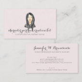 Creatief Portret Karakter Ontwerp Grafisch Kunsten Visitekaartje (Voorkant / Achterkant)