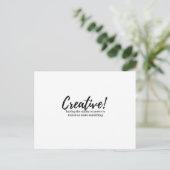 Creatief positief berichtontwerp briefkaart (Staand voorkant)