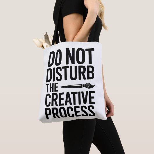 Creatief Proces Typografie Ontwerp Tote Bag (Dichtbij)