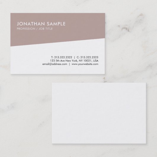 Creatief Professioneel Schoon Ontwerp Sjabloon Mod Visitekaartje (Voorkant / Achterkant)