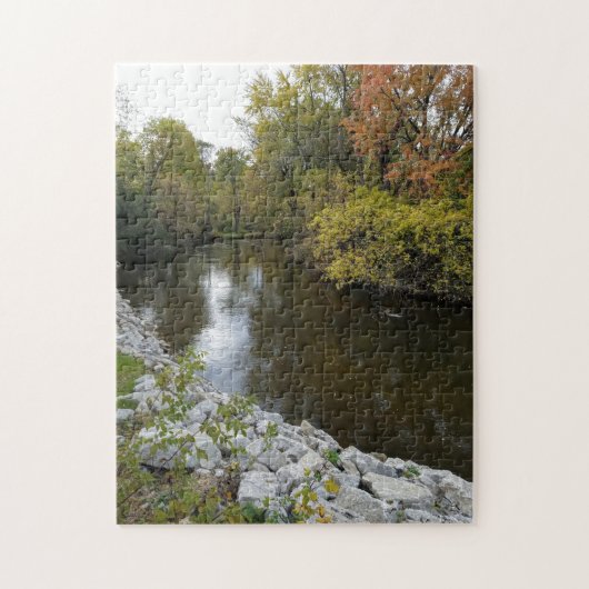 Creatief rivierwater schilderachtig foto puzzel (Verticaal)