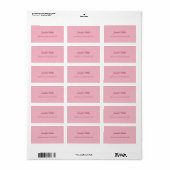 Creatief Roze Eenvoudig Handgeschreven Modern Eenv Etiket (Full Sheet)
