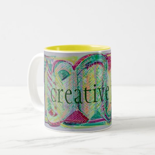 creatief sap tweekleurige koffiemok (Voorkant links)