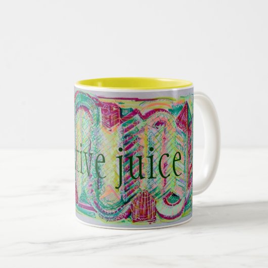creatief sap tweekleurige koffiemok (Voorkant rechts)