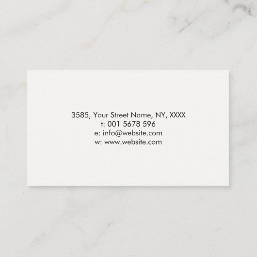 Creatief schrijven - Fountain Ink Tree Visitekaartje (Achterkant)