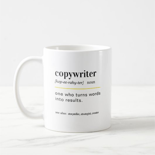 Creatief Schrijver Definitie Cadeau Koffiemok (Links)