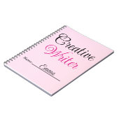 Creatief Schrijver Pastel Roze  Notitieboek (Linkerzijde)
