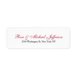 Creatief Script Rood Zwart & Wit Stijlvolle Famili Etiket