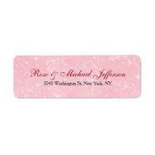 Creatief Script Roze Artistieke Retro Stijlvolle F Etiket (Voorkant)