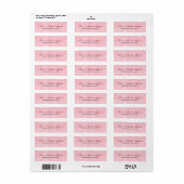 Creatief Script Roze Artistieke Retro Stijlvolle F Etiket (Full Sheet)