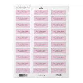 Creatief Script Roze Muur Artistieke Stijlvolle Fa Etiket (Full Sheet)