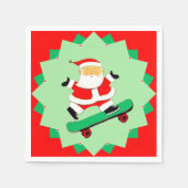 Creatief Skateboarden Kerstfeest Servet (Voorkant)