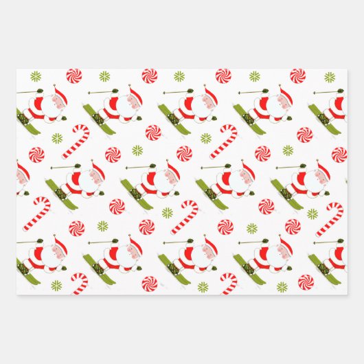 Creatief skiën Vakantie Ski Inpakpapier Vel (Voorkant)