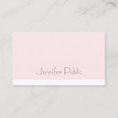 Creatief, stijlvol design, zwart, roze, luxe visitekaartje (Voorkant)