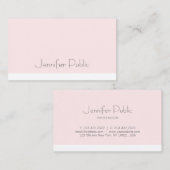 Creatief, stijlvol design, zwart, roze, luxe visitekaartje (Voorkant / Achterkant)