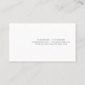 Creatief stijlvol, modern design elegant wit vlak visitekaartje (Achterkant)