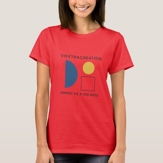 Creatief T-shirt met inspiratie: "Breng je ideeën  (Voorkant)