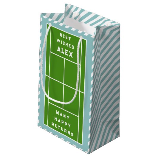 Creatief Tennis Verjaardag Klein Cadeauzakje (Achterkant Gekanteld)