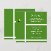 Creatief Tennisfeest Kaart (Voorkant / Achterkant)