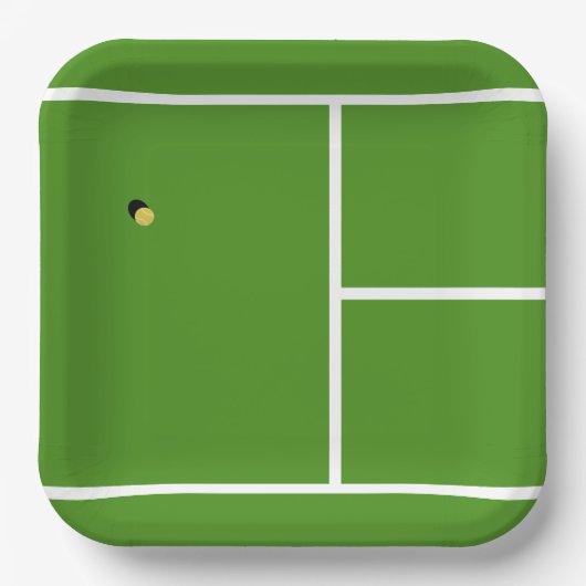 Creatief Tennisfeest Papieren Bordje (Voorkant)