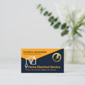 Creatief thuis elektrisch bedradingssysteem visitekaartje (Staand voorkant)