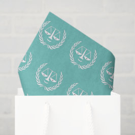 Creatief tissuepapier als cadeau voor advocaat