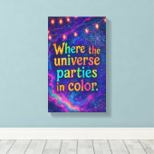 Creatief Universum Kosmisch Carnaval Canvas Decor (Insitu (Houten vloer))