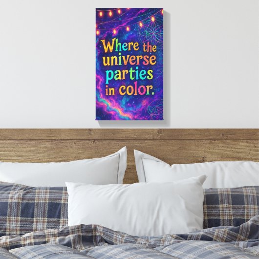Creatief Universum Kosmisch Carnaval Canvas Decor (Insitu (Slaapkamer))