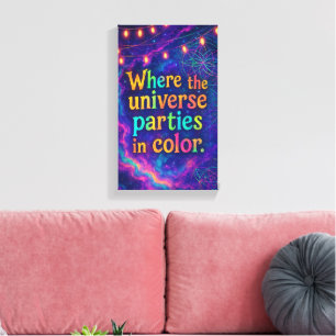 Creatief Universum Kosmisch Carnaval Canvas Decor Afdruk