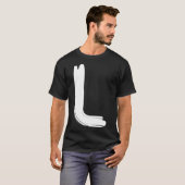 Creatief Vet Wit Letter L Alfabet Marker T-shirt (Voorkant volledig)