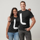 Creatief Vet Wit Letter L Alfabet Marker T-shirt (Unisex)