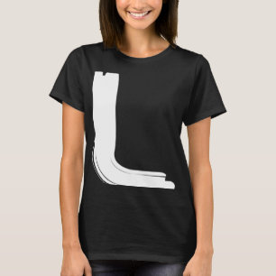 Creatief Vet Wit Letter L Alfabet Marker T-shirt