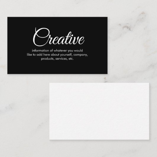 Creatief Visitekaartje (Voorkant / Achterkant)