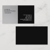 Creatief Visitekaartje voor hedendaags grijs zwart (Voorkant / Achterkant)