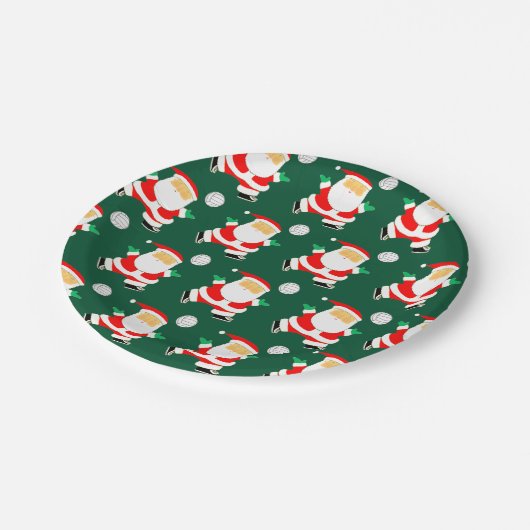 Creatief Volleybal Kerstfeest Papieren Bordje (Gekanteld)