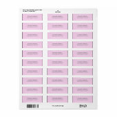 Creatief Vrouwelijk Licht Roze Eenvoudig Elegant M Etiket (Full Sheet)