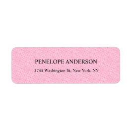 Creatief Vrouwelijk Roze Patroon Chique Elegant Mo Etiket