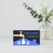 Creatief Water Rooftop Drops Loodgieterij Visitekaartje (Staand voorkant)