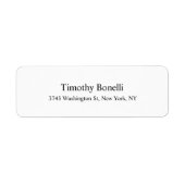 Creatief Wit Stijlvolle Elegante Moderne Stijl Etiket (Voorkant)