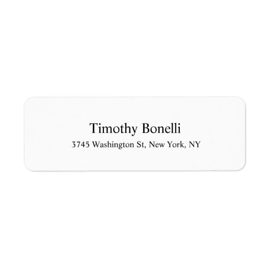 Creatief Wit Stijlvolle Elegante Moderne Stijl Etiket (Voorkant)